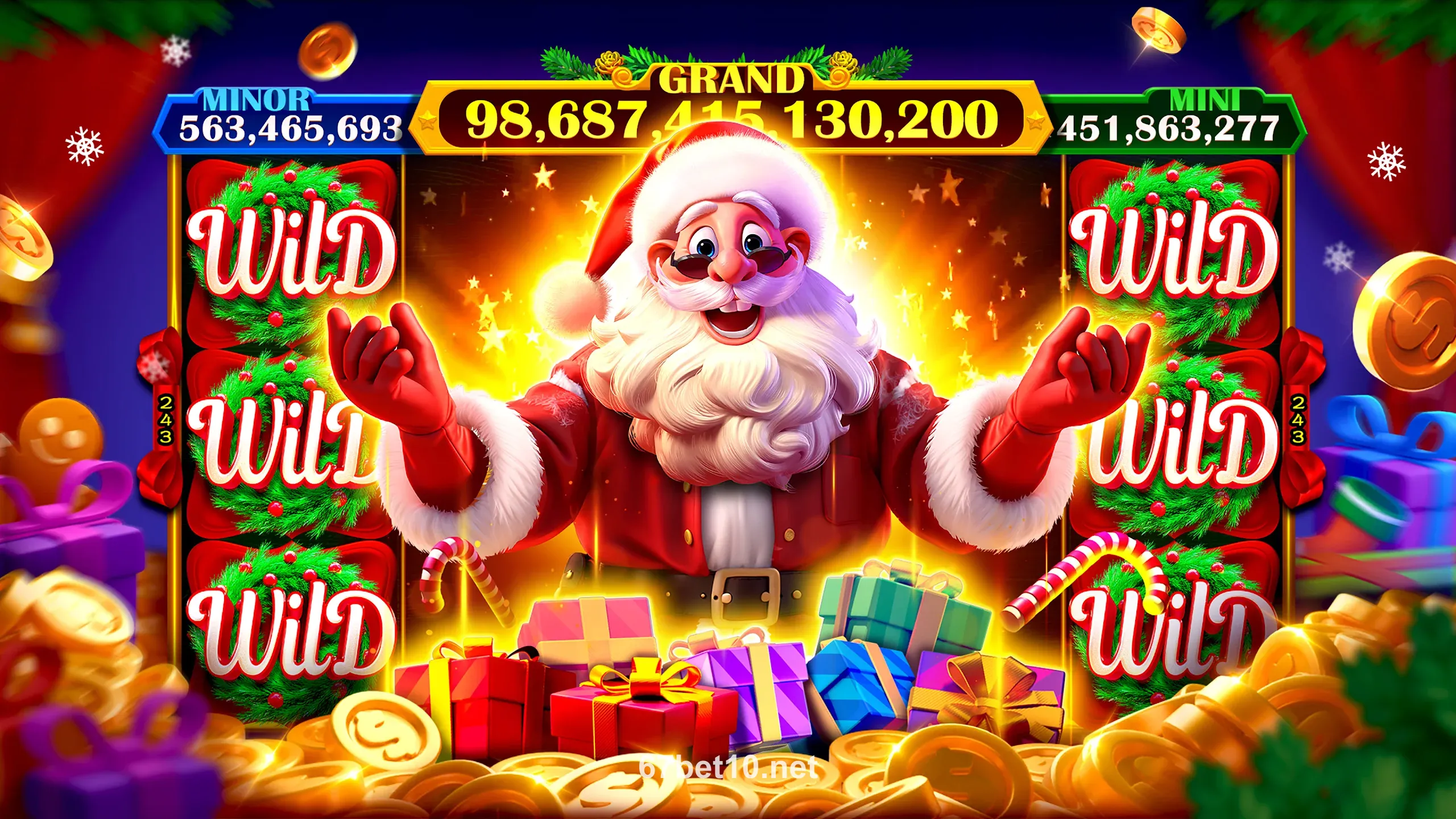 Interface retrô do jogo de slots